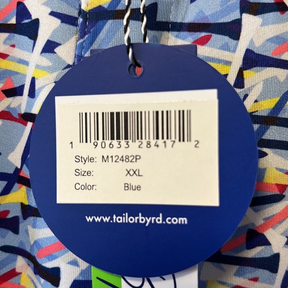 Brand New Tailor Byrd Golf Inspired Multicolor Quick Dry, Moisture Wicking Polo! - Picture 7 of 8